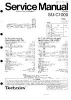 Technics - SUC-1000 - Service manual 